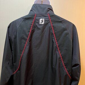 FootJoy FJ Men's black and red DryJoys 1/2 zip Jacket EUC XL long sleeve